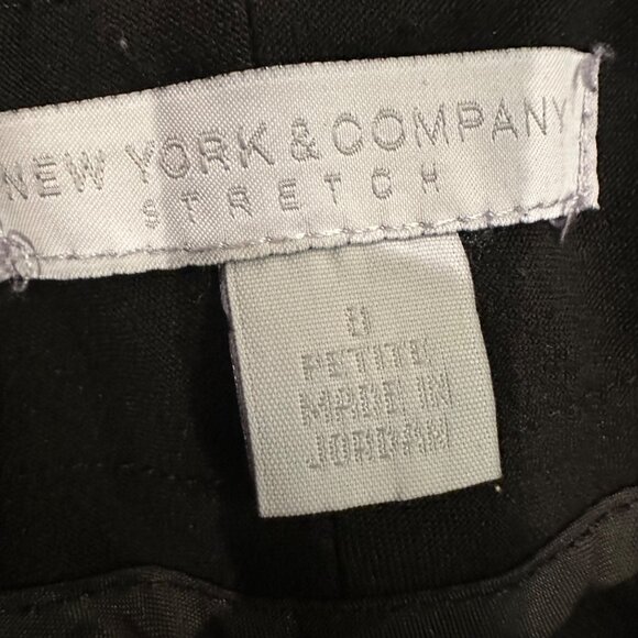 NEW YORK & COMPANY STRETCH BLACK SIZE 8 PETITE PANTS BOOTCUT - Picture 6 of 8